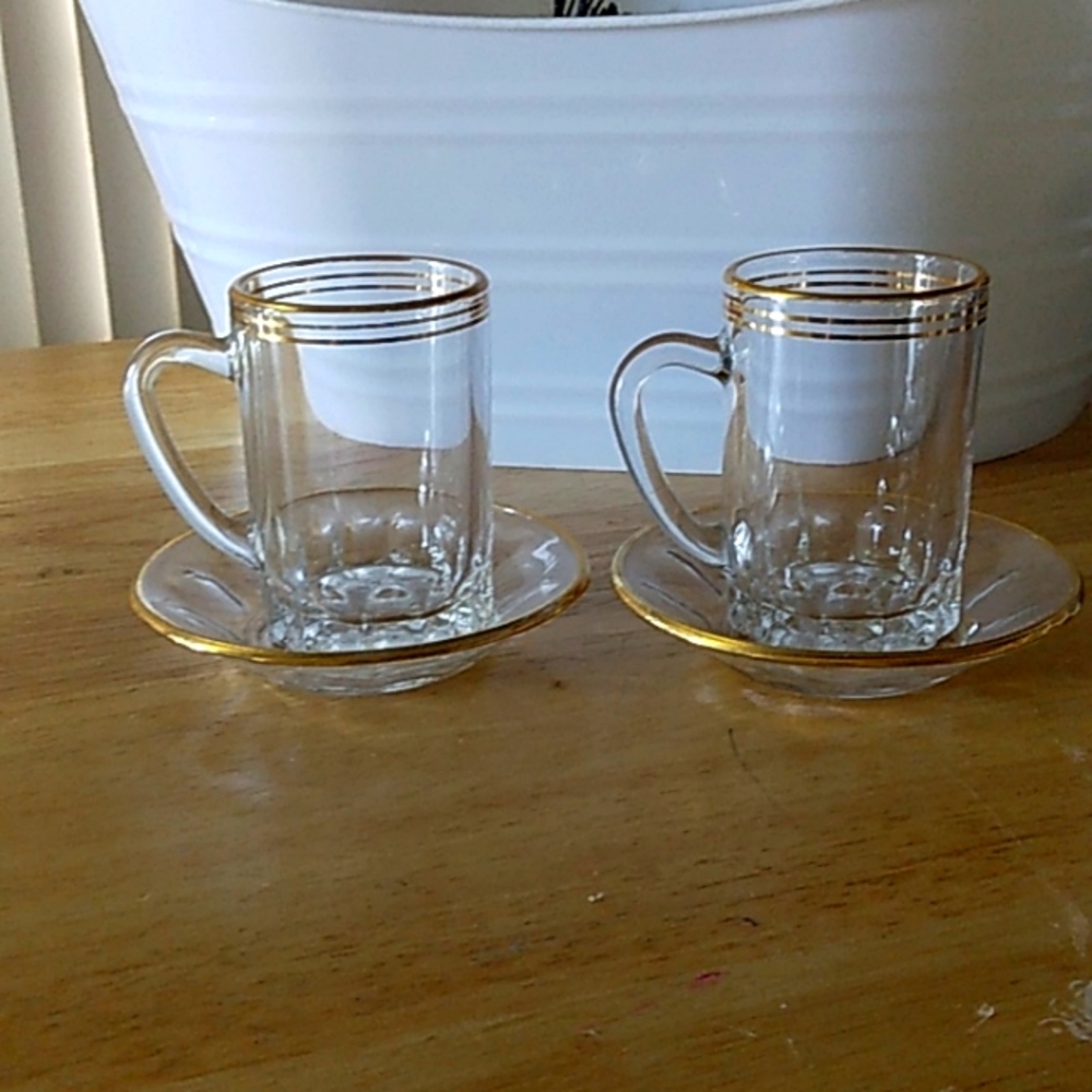 Gold plated Arabian coffee cups 2
